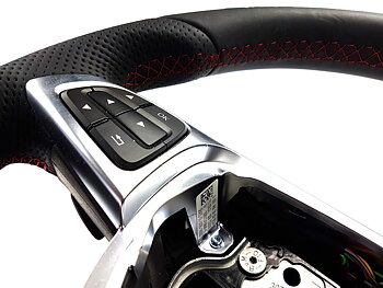 1. Steering Wheel sport FACELIFT 2016 OEM RED STITCH Leather