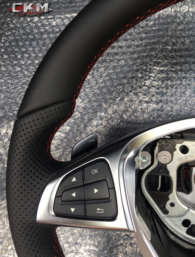 1. Steering Wheel sport FACELIFT 2016 OEM RED STITCH Leather - 6