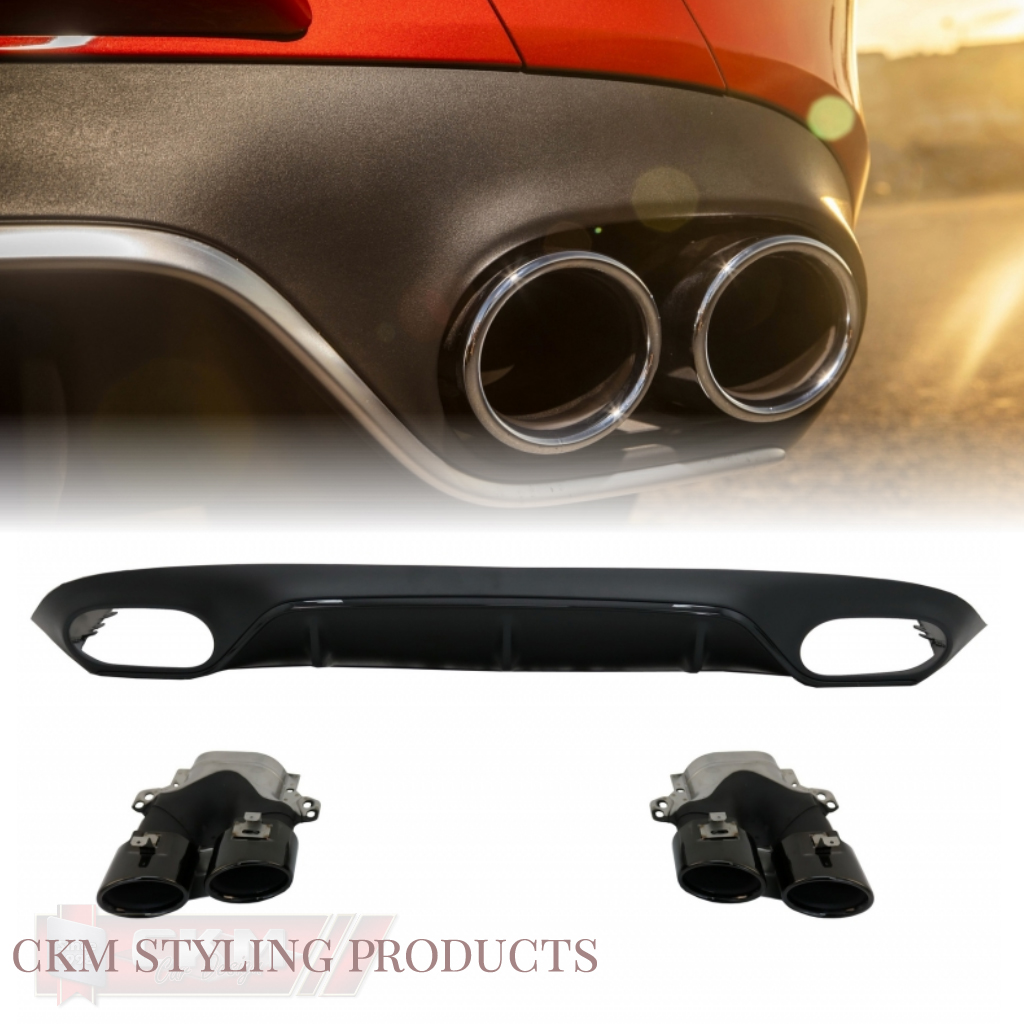 1. E53 look diffuser+pipes BLACK LINE