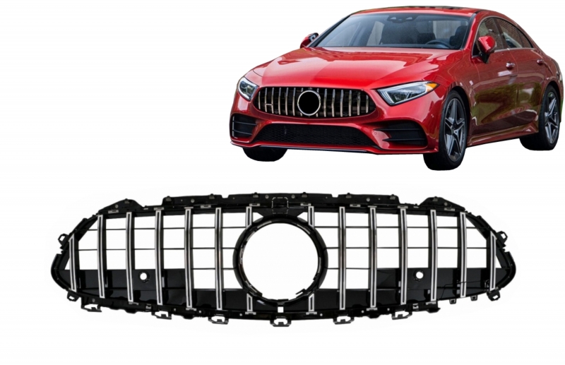 1. AMG GT-R PANAMERICAN look grill Chrome/Black - 6