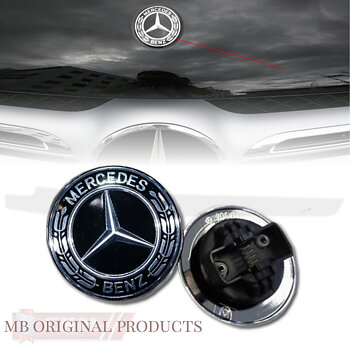 Replacement emblem for hoodstar. BLACK MB Orginal.