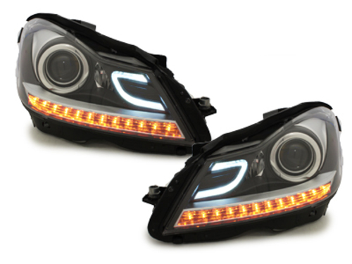 CKM Car Design - Clearglas headlights Light bar DRL LED V2 BLACK