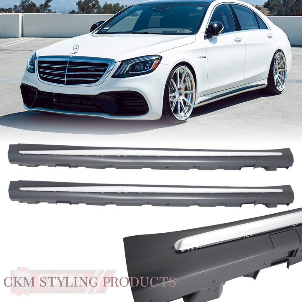 1. CKM S63 2018 faccelift AMG look sideskirts 2pcs