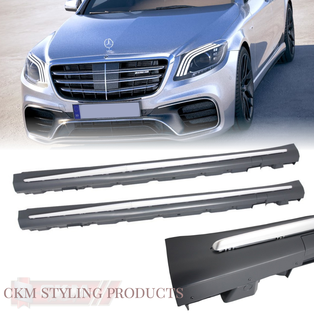 1. CKM S63 2018 faccelift AMG look sideskirts 2pcs - 2