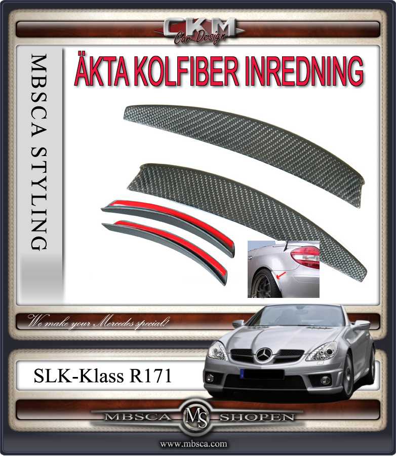 2. Kolfiber till bakre kofångare 2st