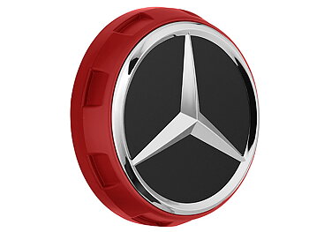 Center cap AMG 1 pcs MB Orginal RED with chromed star