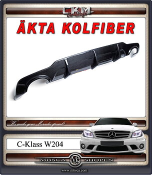 1. Kolfiber diff 1 pcs Sedan FACELIFT 2 pipes