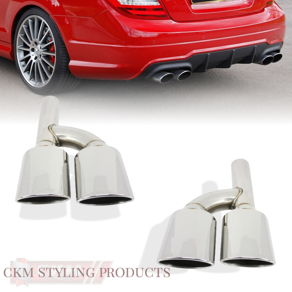 2. W204 Tailpipe in chrome 4 pipes