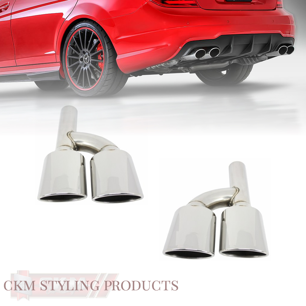 2. W204 Tailpipe in chrome 4 pipes - 3