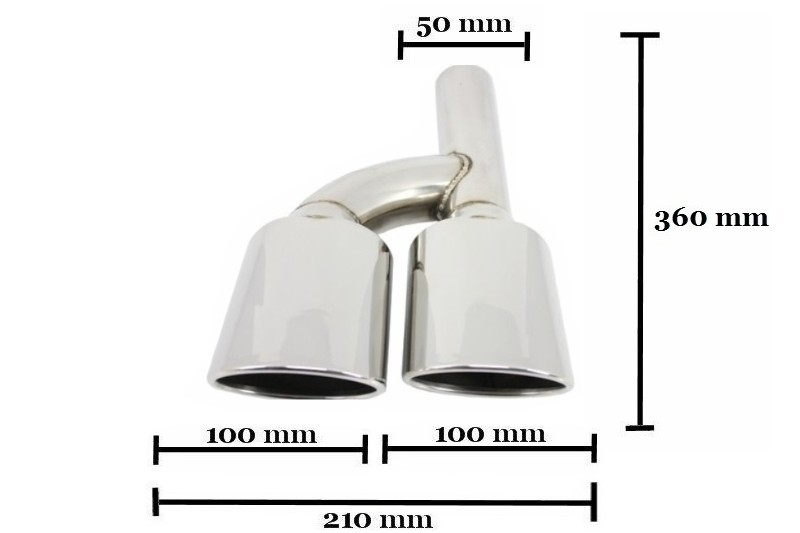 2. W204 Tailpipe in chrome 4 pipes - 2