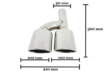 2. W204 Tailpipe in chrome 4 pipes