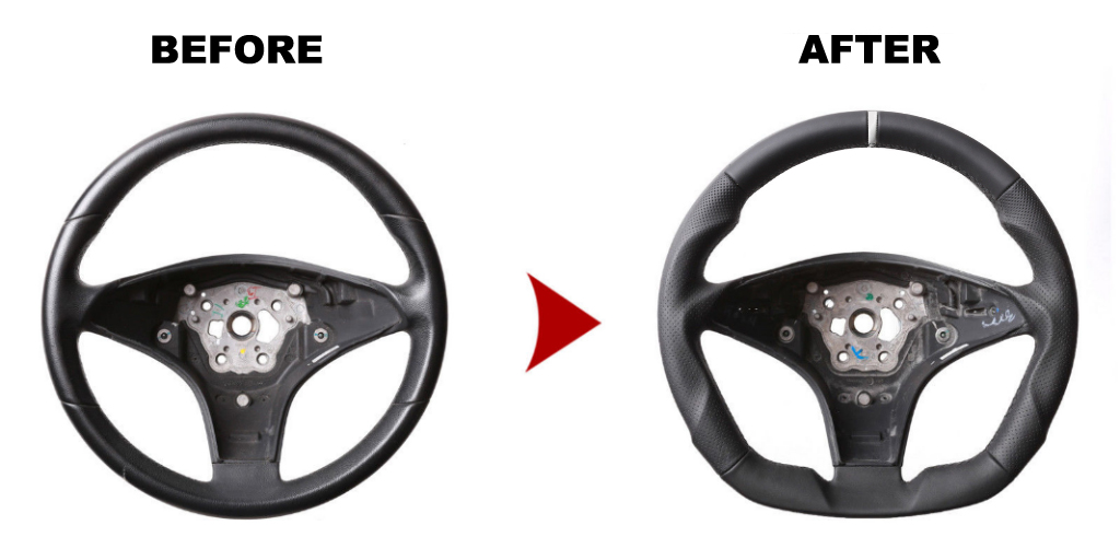 1. steering wheel sport mb original handmade 1pcs - 5