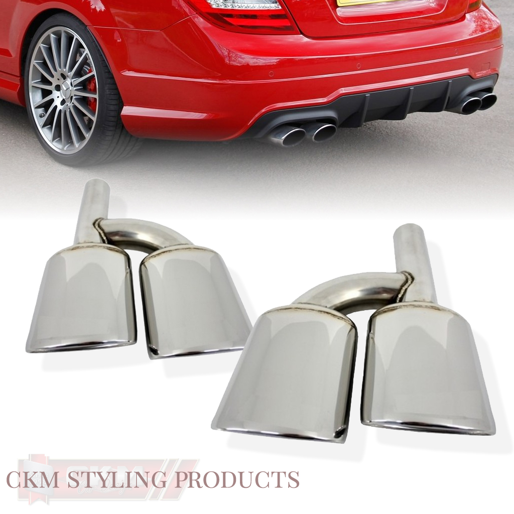 2. W204 Tailpipe in chrome 4 pipes V2