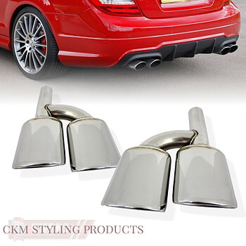 2. W204 Tailpipe in chrome 4 pipes V2