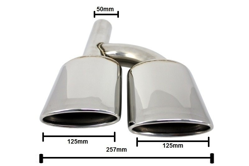 2. W204 Tailpipe in chrome 4 pipes V2 - 3