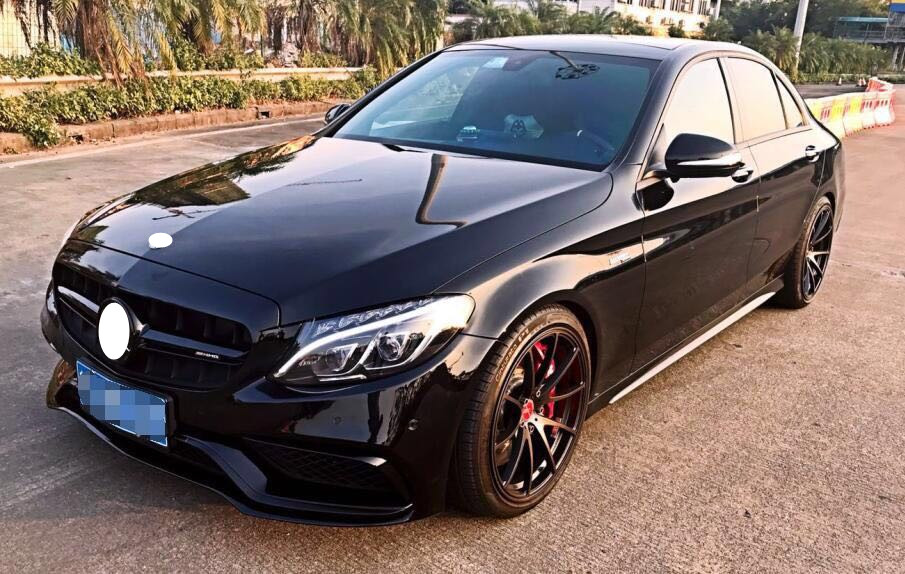 1. AMG "e63s look" grill all black 1pcs - 2