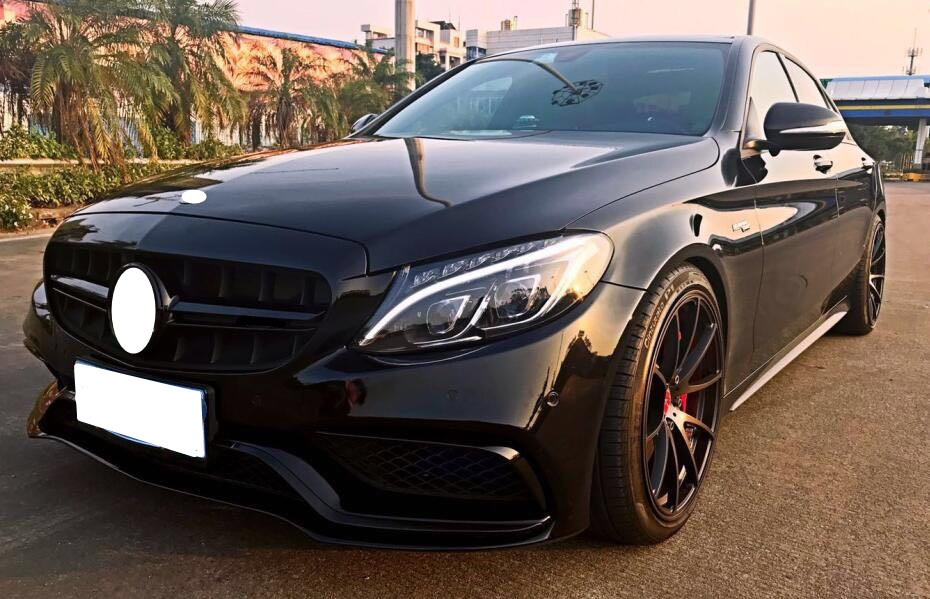 1. AMG "e63s look" grill all black 1pcs - 3