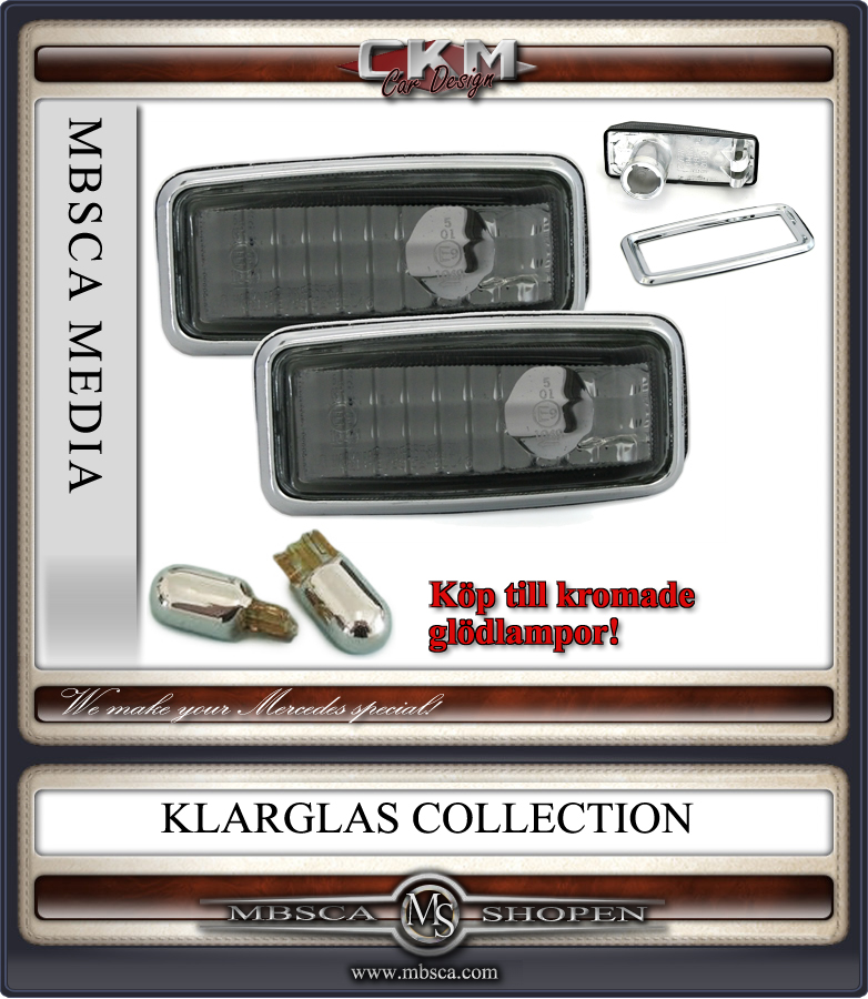 Crystal side markers smoke 2 pcs