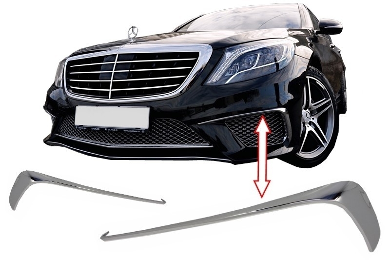 1.  S65 Design Chrome Edition Front Bumper Splitters 2pcs
