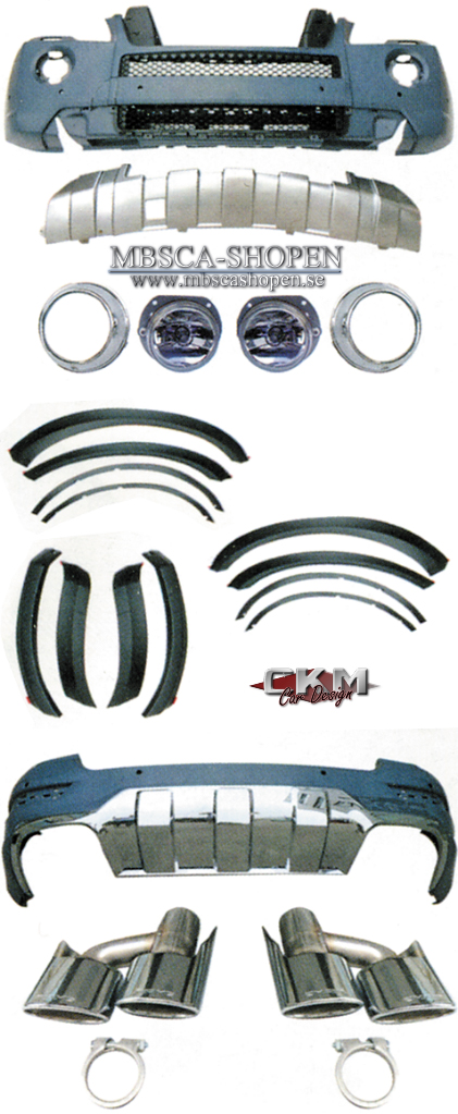 1. CKM "A-look" facelift Spoiler kit 24 delar 05-12 - 3