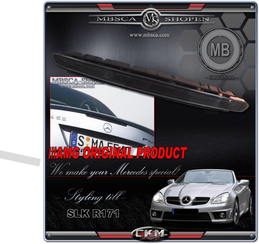 Clearglas AMG 3dje bromsljus/smoke  MB Orginal
