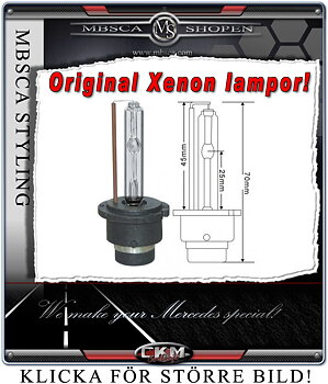 Xenon replacement bulbs for car with original xenons.