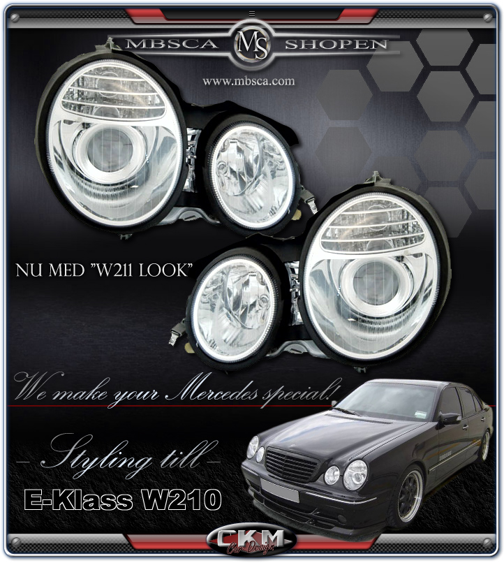 Clear frontlights projector clear "W211 LOOK". 2pcs - 2