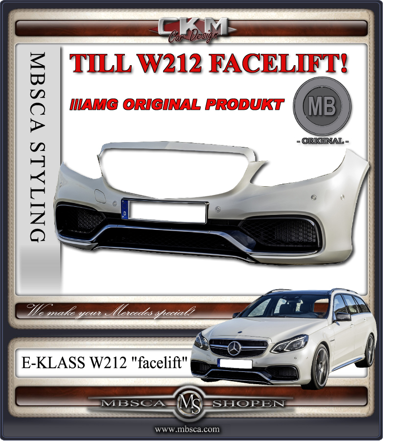 1. CKM "AMG" E63 front FACELIFT Complete MB Original - 2
