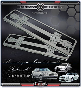 Licensplate holders in chrome. 1pcs