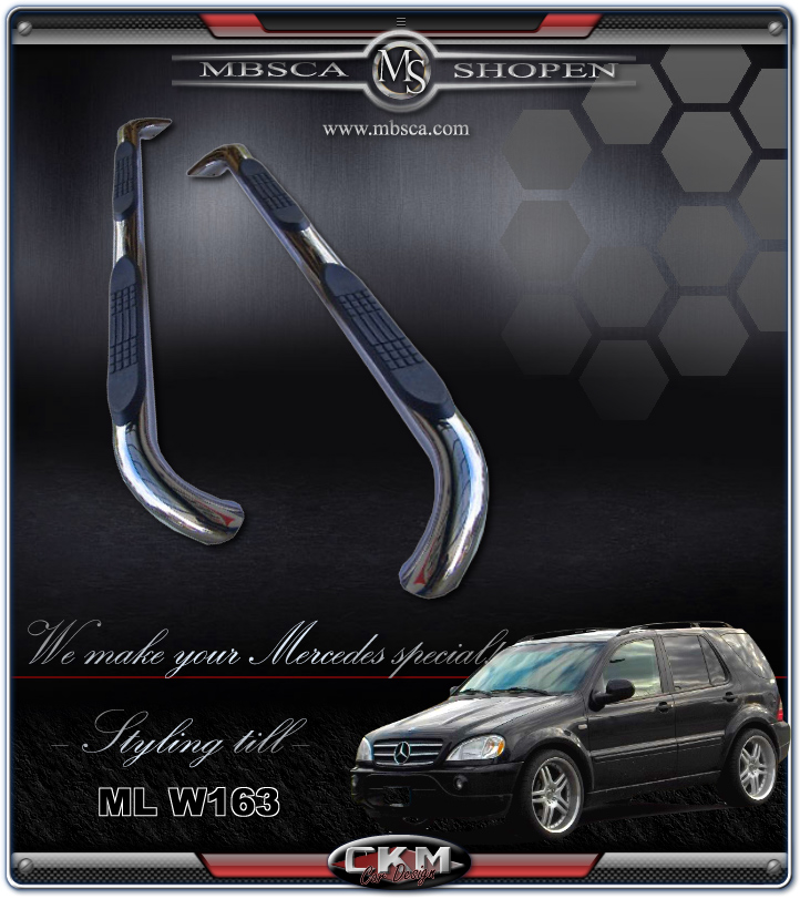 Chromed sidebars 2 pcs set.