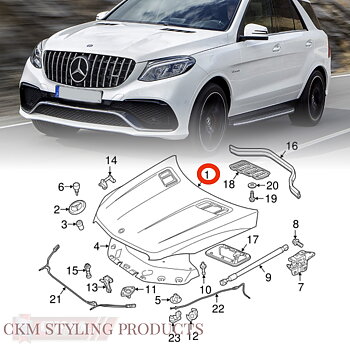 1. CKM GLE look facelift hood/bonnet  1pcs