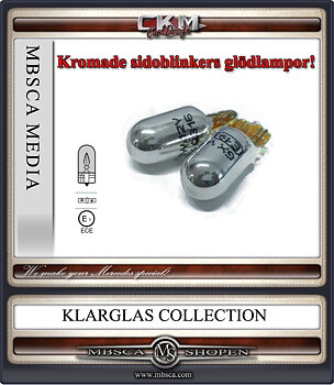 Crystalglas sideblinkers in chrome 2 pcs