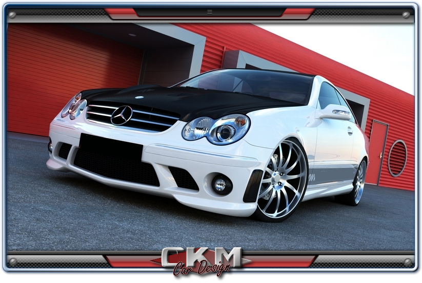 1. CKM Spoiler kit 4 delar "C63 AMG LOOK" 