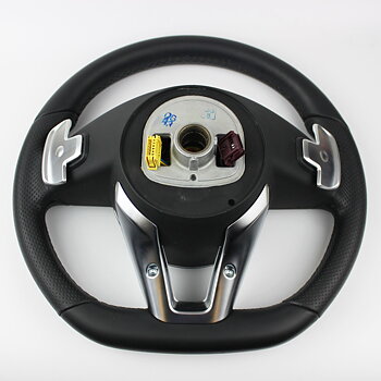 1. Steering Wheel sport FACELIFT 2016 OEM BLACK Leather
