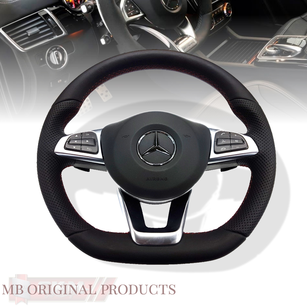 1. Steering Wheel sport FACELIFT 2016 OEM BLACK Leather