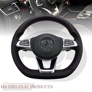 1. Steering Wheel sport FACELIFT 2016 OEM BLACK Leather