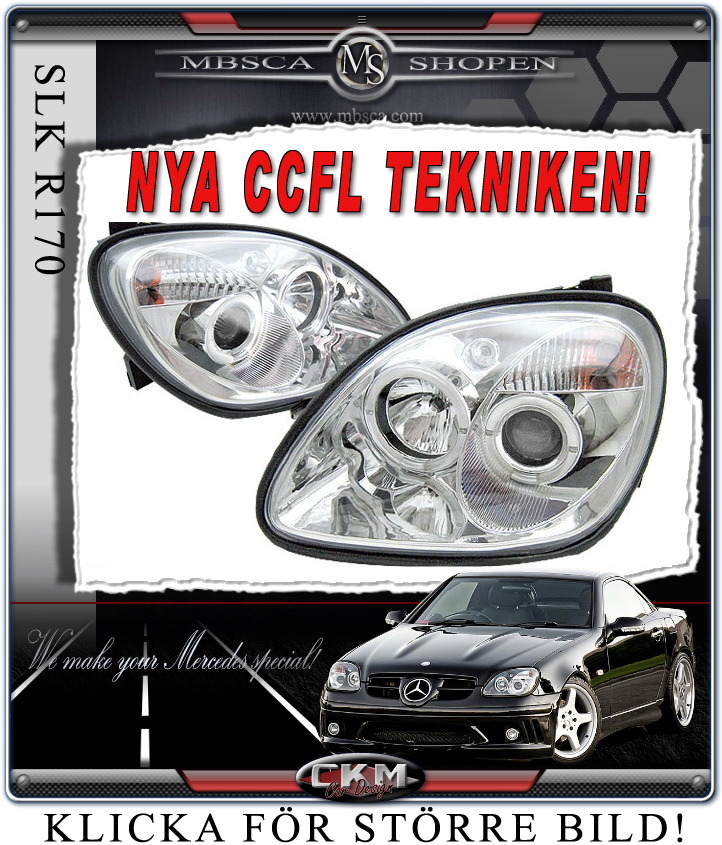 Clera glas frontlights with Angel Eyes. 2pcs - 2