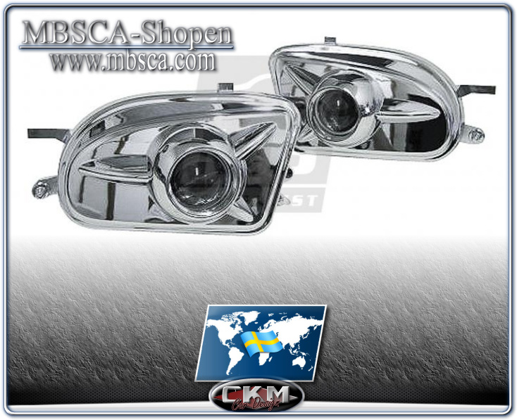 Clear fog lights projector Balck 2 pcs - 2