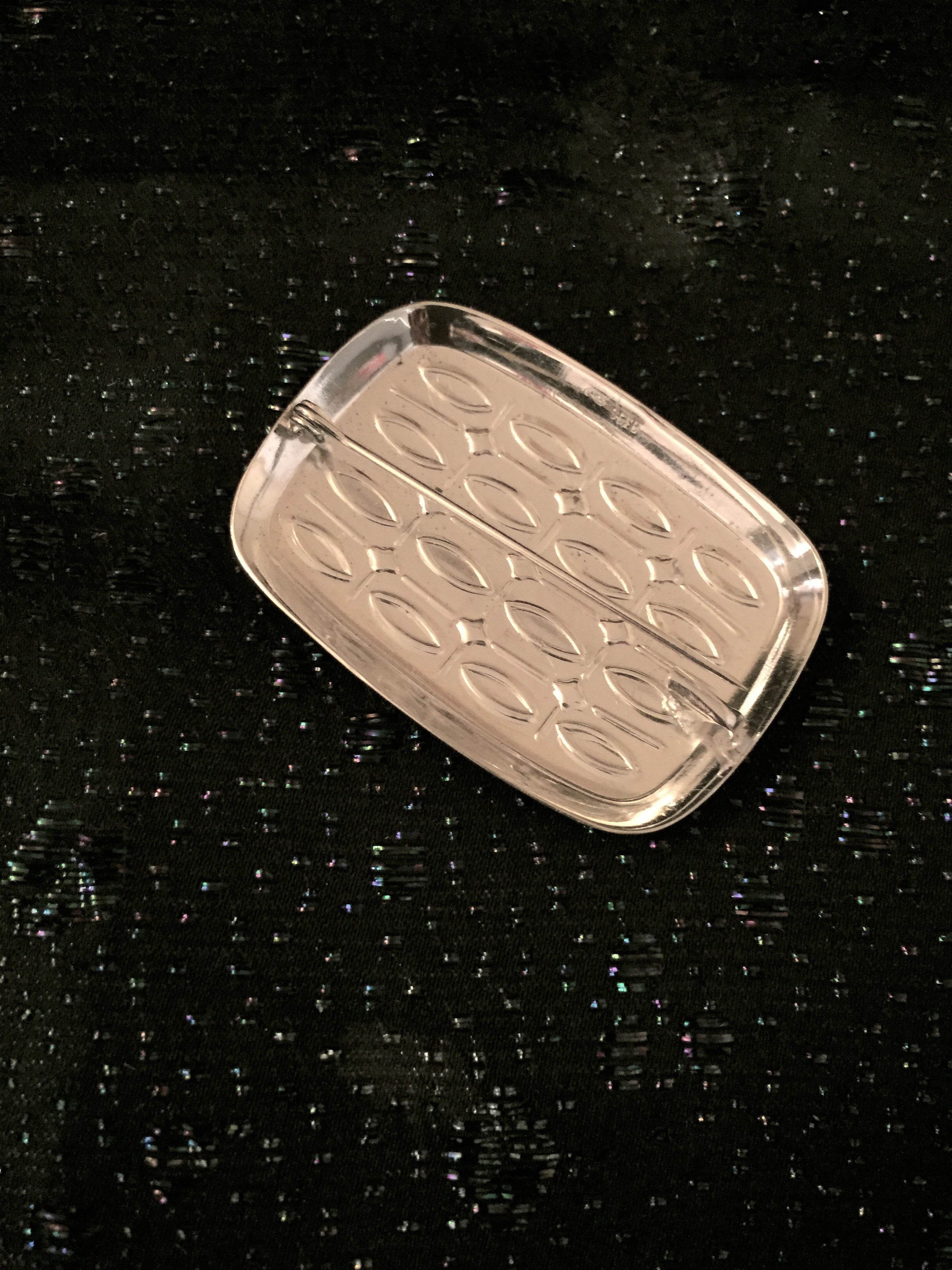 Silverbrosch med oxiderat mönster - 3