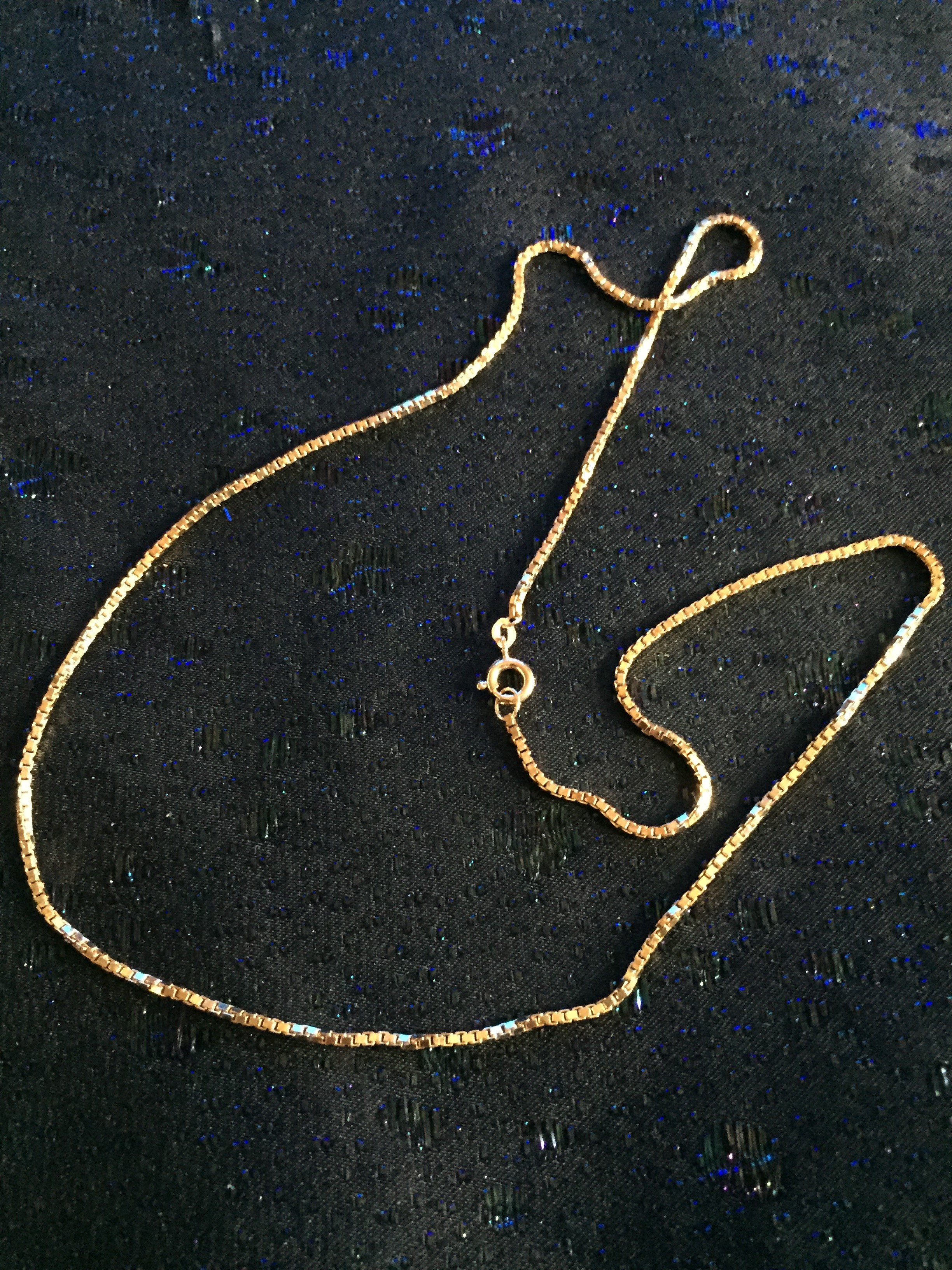Guldförgylld kedja.Modell Venetzia. 44cm