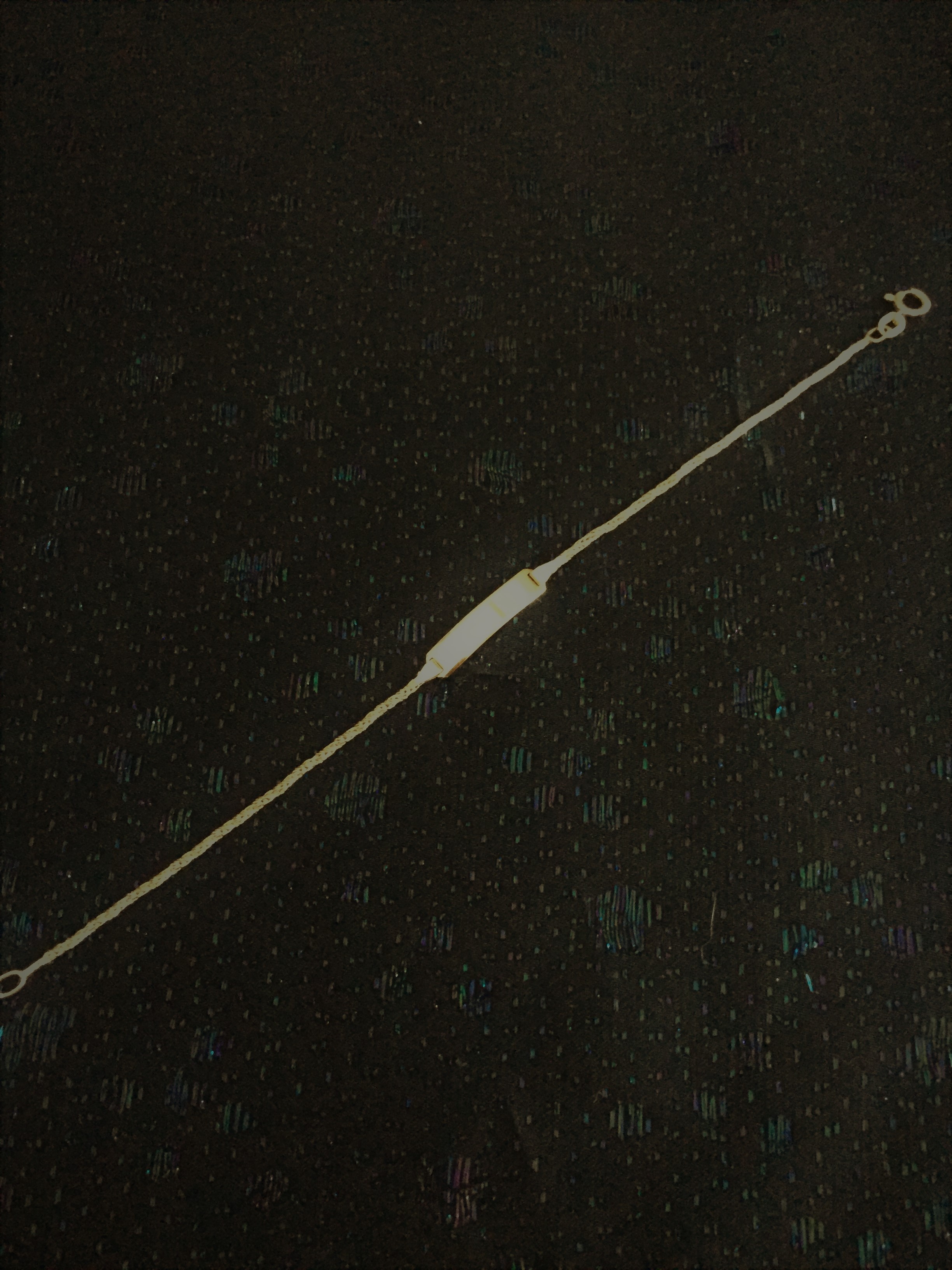Armband i guldförgyllt silver med platta. Balestra.-70talet.18cm - 3