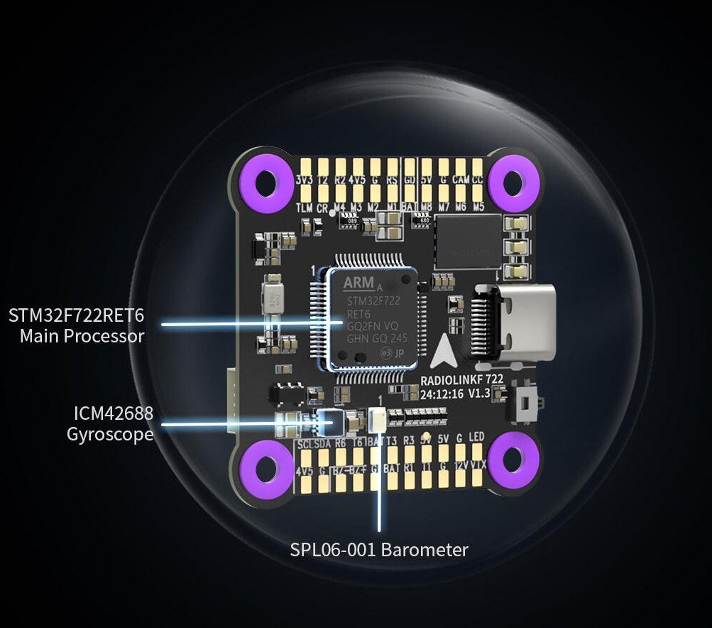 RADIOLINK RLF722 F722 Flight Controller Racing Master - 7