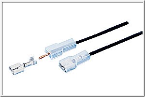 Faston Plug, Fits Flat Plug of 4,8x0,8 mm