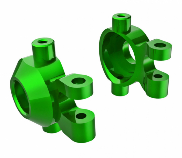 Traxxas 429737-GRN Steering Blocks Alu Green L+R (2) TRX-4M