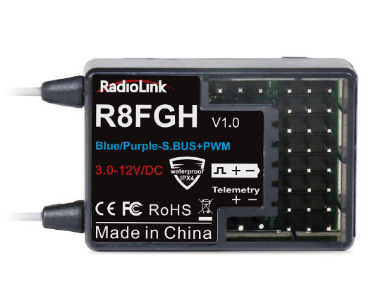 RADIOLINK RLR8FGH-VC Receiver R8FGH 8-channels HV with Voltage cable