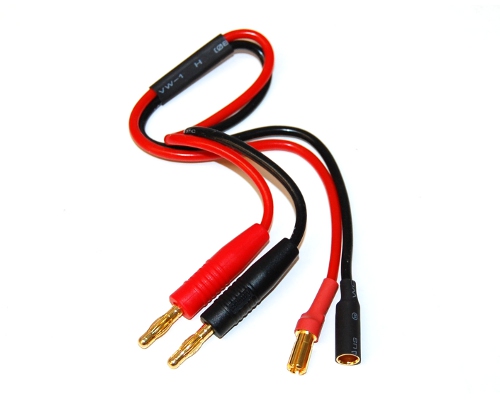 Laddarkabel 4mm bananpar till 5,5mm