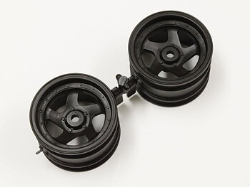 Kyosho OTH244BK Wheel 5 Spokes Black 1.7 inches (2) Kyosho Optima