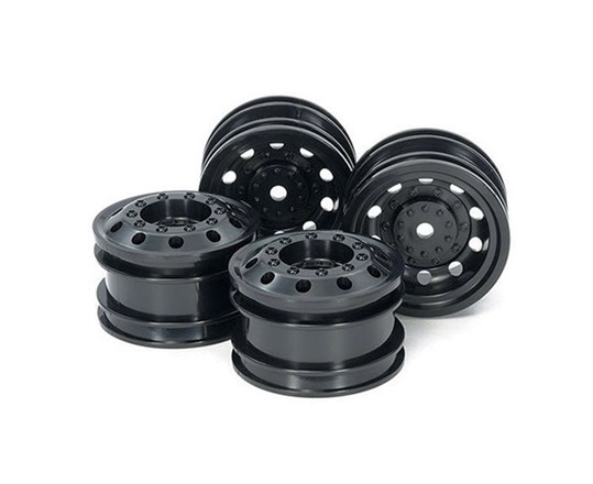 TAMIYA 54741 On Road RaceTruck Wheelsl F&R *2Each Black - 2