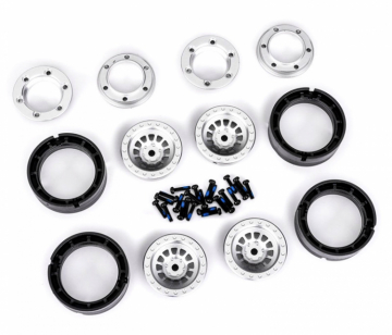 Traxxas 9881-SLVR Fälg Aluminium Beadlock Silver 1.0" (2)