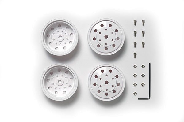 TAMIYA 56542 Rear Wheels Sets (22mm Width) White
